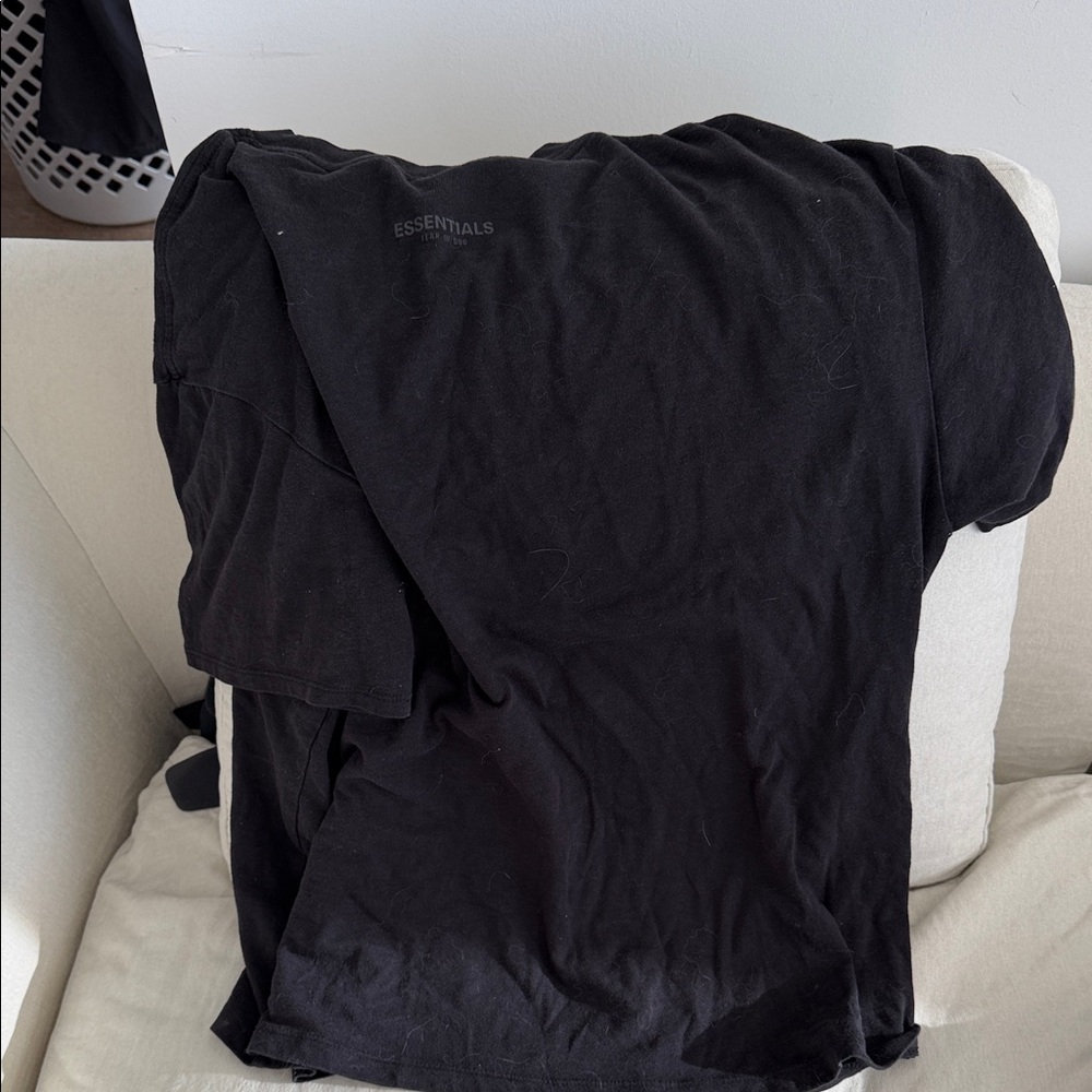 Essentials Minimal Black Tee with Subtle Chest Logo